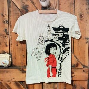 Kids White and Red Graphic T-Shirt